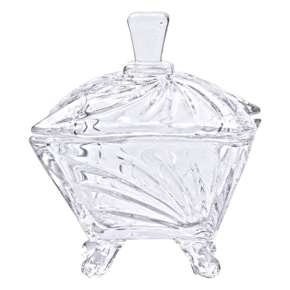 Yiwu Цукорниця з кришкою 7.5×7.5×9 см ваза цукорниця скляна HP-4-117 Киев - изображение 2