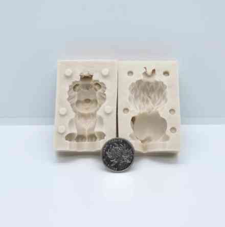 Молд силиконовый Лев 65 на 45 мм серый Киев