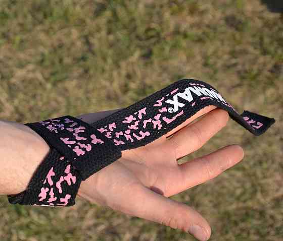 Лямки для тяги MadMax Camo Power Wrist Straps Camo/Pink Київ