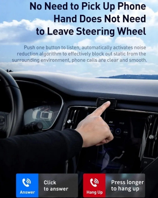 FM трансмітер модулятор Baseus S-16 Bluetooth FM Launcher 2 USB CCTM-E01 (Чорний) Николаев - изображение 6