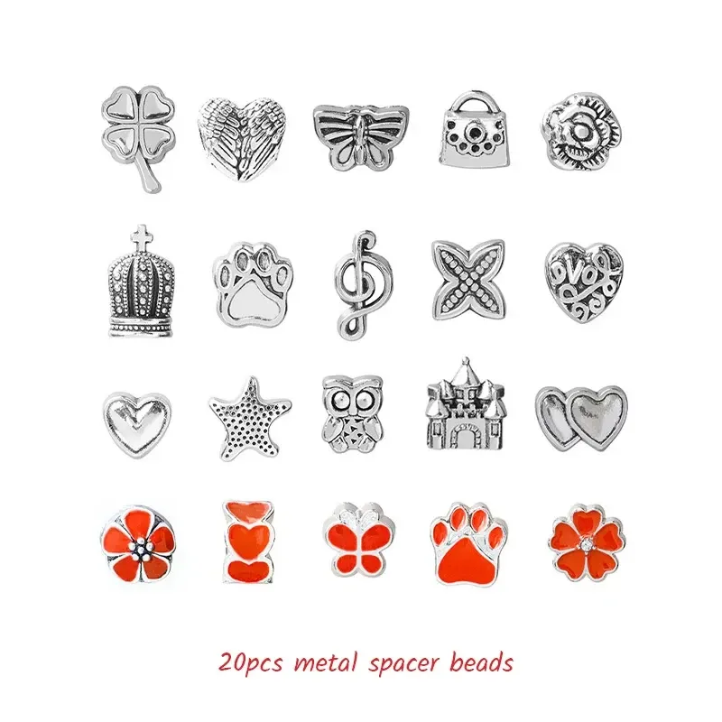 Детский набор для творчества для создания шарм браслетов и колье из бусин в подарочной коробке 63 шт. Киев - изображение 2