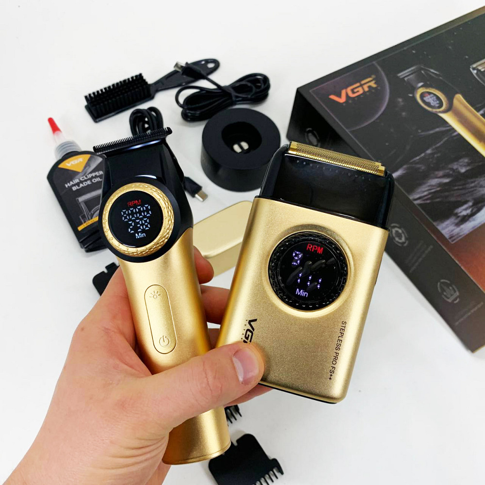 Машинка для стрижки волосся з мотором VGR 2 в 1 V-977 V-377, Набір машинок для стрижки SZ-57 Львів - фото 1