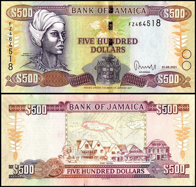 Ямайка / Jamaica 500 Dollars 2021 Pick NEW UNC Полтава - фото 1