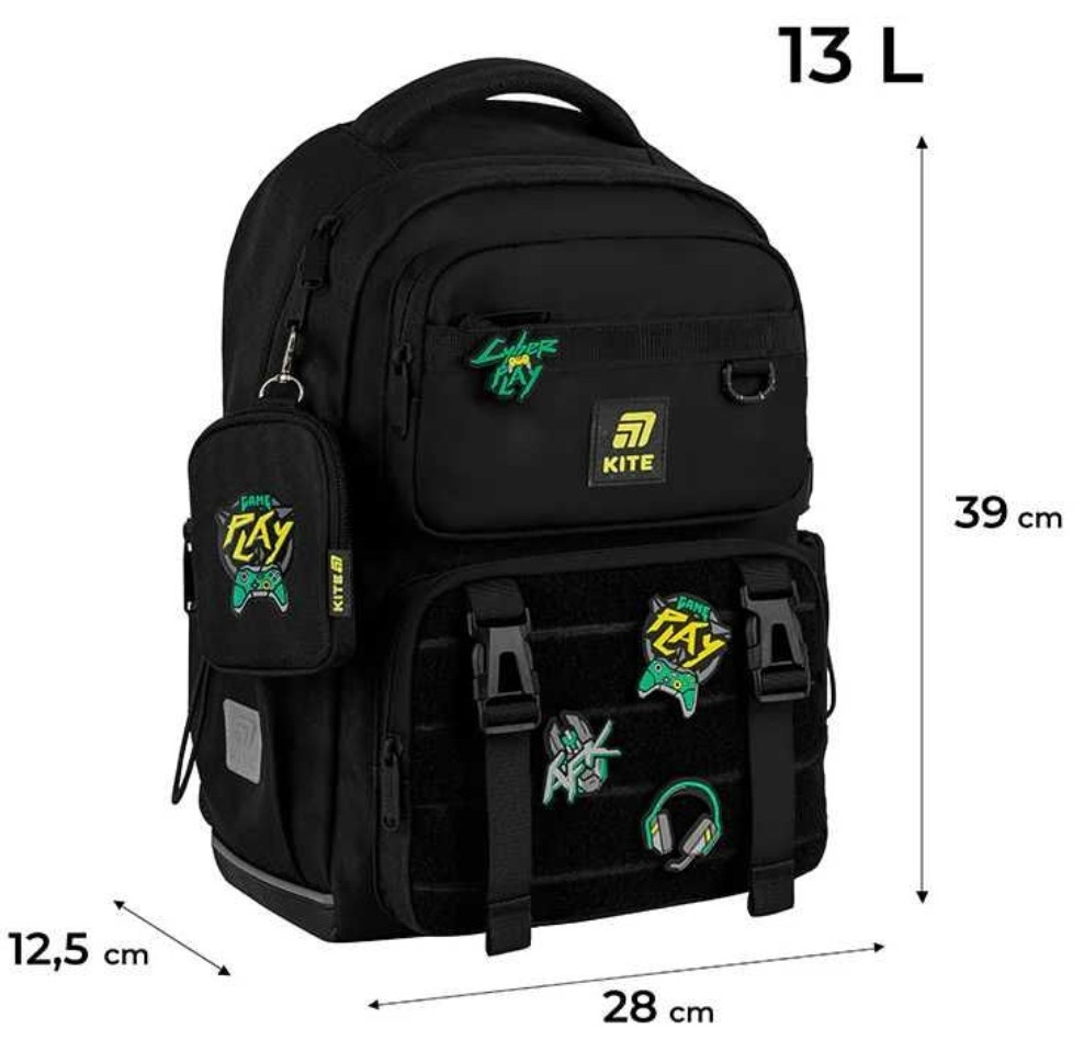 New. Рюкзак шкільний Kite Education Cyber Game K25-1022M-2 для хлопця. Київ - фото 6
