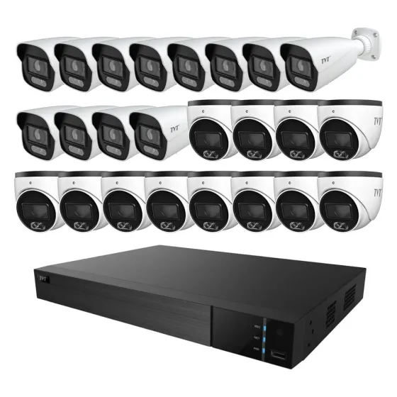 Комплект IP-відеонагляду на 24 камери TVT IP-Video Kit 24x6Mp (T/B): 12 купольних 6Mp відеокамер + 12 циліндричних 6Mp відеокамер Київ