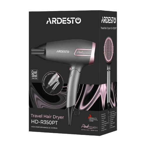Фен для волосся 2000W (2 швидкості/2 темпер.режими) HD-R350PT Pink Touch Ardesto Житомир - изображение 9