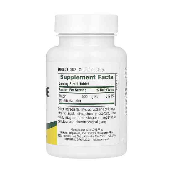 Ніацинамід Nature's Plus Niacinamide 500 мг 90 таблеток Луцьк