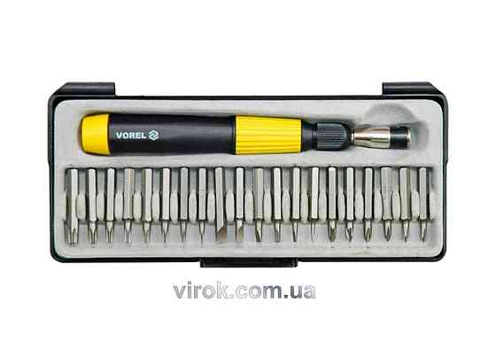 Набір насадок викруткових VOREL : 22 шт. + тримач. Cr-V [10/60] Одесса