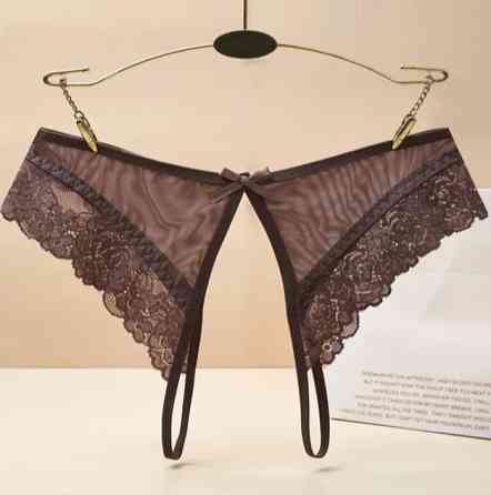Жіночі трусики з розрізом еротичні 42 пудра Київ