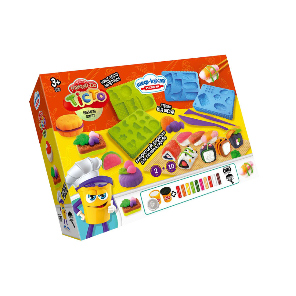 Креативна творчість "Тісто для ліплення "Шеф-кухар" TMD-17-01U…-04U з формами Ресторан Суші 2 Вінниця - фото 1