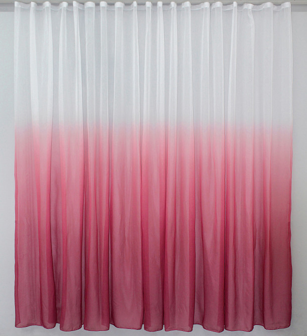 Тюль VR-Textil 579т Розтяжка "Омбре" на батисті (під льон) з обтяжувачем Марсала з білим 300х250 см (42-0857) Київ - фото 2