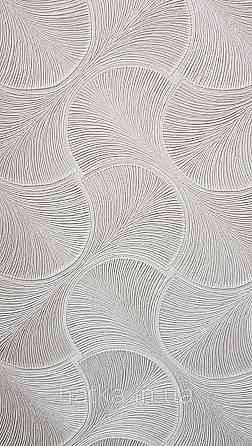 Шпалери вінілові на флізеліні AdaWall Omega1.06х10 геометрія 3д фігури напівкруги смуги бежево білі 23201-2 Київ