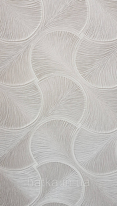 Шпалери вінілові на флізеліні AdaWall Omega1.06х10 геометрія 3д фігури напівкруги смуги бежево білі 23201-2 Київ - фото 2