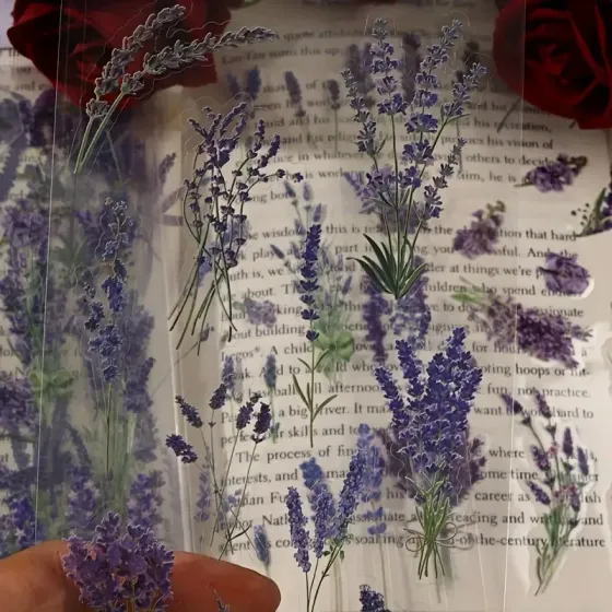 Стікери квіткові «Лаванда» – набір 6 листів для декору Київ