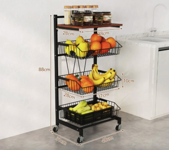 Стелаж Costway Vroda мобільний в стилі Loft Київ