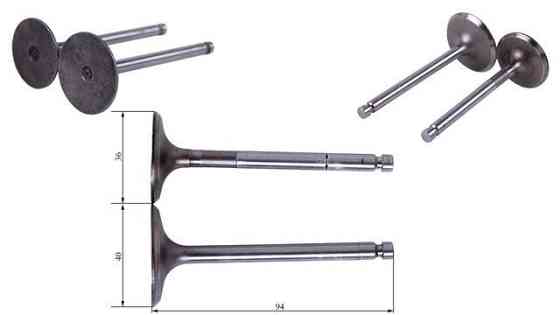 Клапани, к-т: 2 шт. - мотоблок дизель 192D Мукачево