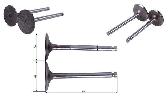 Клапани, к-т: 2 шт. - мотоблок дизель 192D Мукачево - фото 1