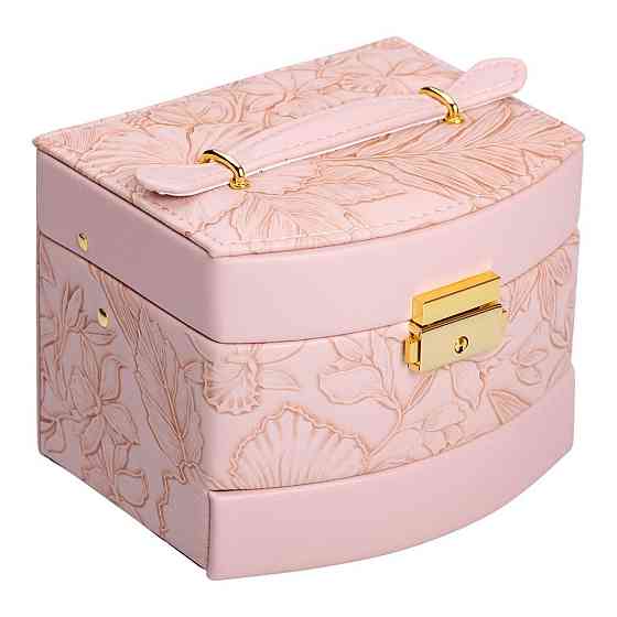 Шкатулка для украшений из эко кожи 3 яруса с замком органайзер для ювелирных изделий HP-5-23P Киев