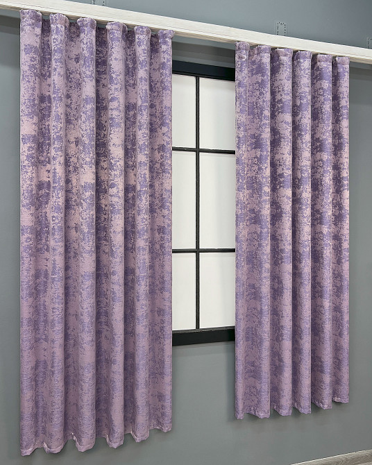 Комплект штор коротких VR-Textil Жаккард Sultan YL № 1764ш Сиреневый 130х170 см 2 шт (35-0442) Киев - изображение 3