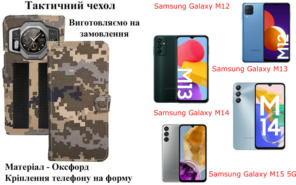 Тактический чехол для Oukitel K10000, K10000 Pro, K10000 MAX, крепится к снаряжению на липучке Киев - изображение 1