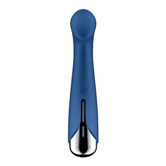 Вібратор з ротацією Satisfyer Spinning G-Spot 1 Blue, плоский майданчик для стимуляції точки G Sex Aura Київ
