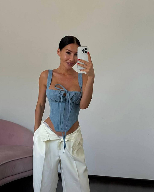 Жіночий стильний романтичний корсет з акцентом на талію стрейч+гіпюр Одеса - фото 3