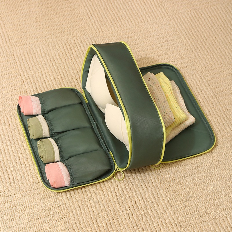 Сумочка для хранения нижнего белья,органайзер дорожный для путешествий,портативная сумка для белья,зелёная Каменец-Подольский - изображение 4