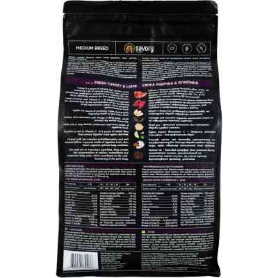 Сухой корм для собак Savory Medium Breed rich in Fresh Turkey and Lamb 3 кг (4820232630266) Винница
