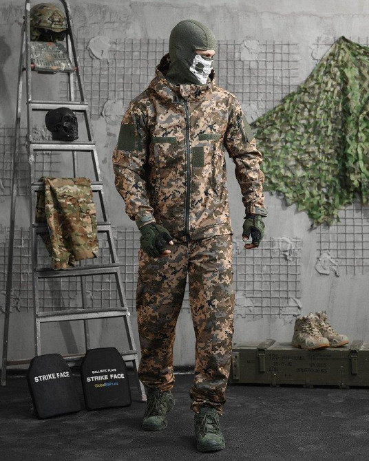 Демисезонный тактический костюм софтшел SATELIT   пиксель НП4883 Одесса - изображение 12