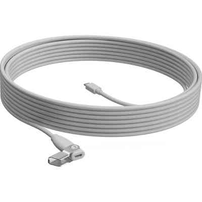 Кабель мультимедийный Logitech Rally Mic Pod Extension Cable Off White USB WW 10M (952-000047) Винница