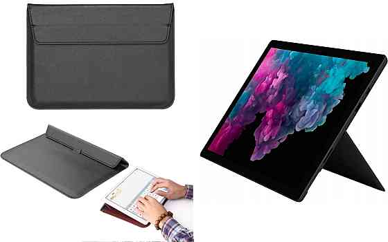 Чохол-конверт VitoCase для Microsoft surface pro 5, Pro 6, Pro 7, Pro 7+, з функцією підставки для планшета Чорний Київ