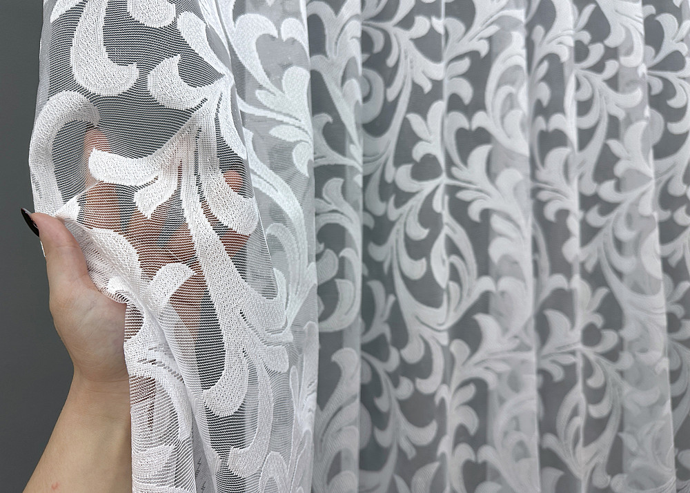 Тюль VR-Textil 1147т Жакард Білий 250х270 см (42-0870) Київ - фото 4