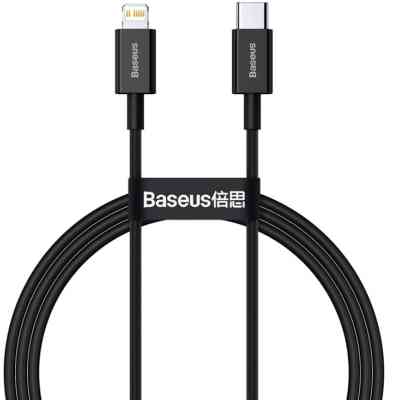 Дата кабель USB-C to Lightning 0.5m 3.0A PD Superior Series Black Baseus (CATLYS-C01) Винница
