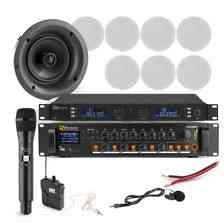 Колонка  Profesjonalny system głośników sufitowych 8 x 5.25" FCS5 z wzmacniaczem 4 strefowym oraz mikrofonów bezprzewodowych Київ