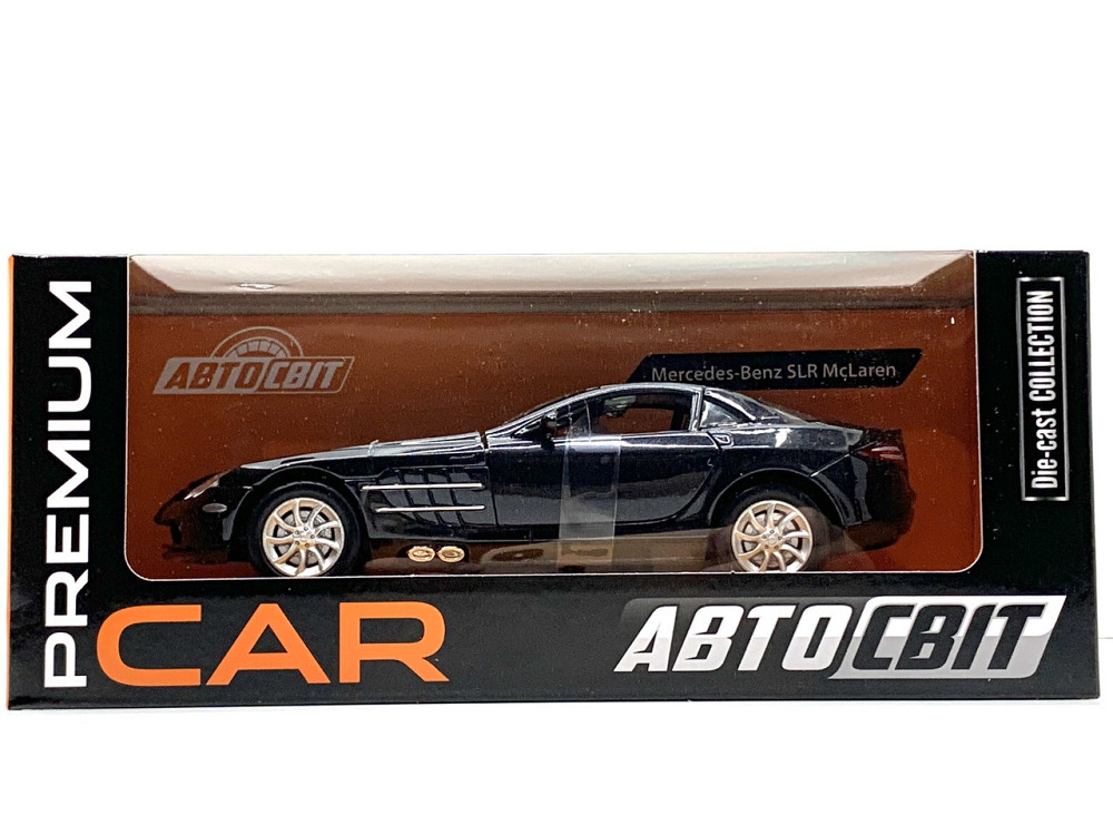Машина Автосвіт Mercedes slr інерційна відчиняються двері капот 19см Чорний (AP-1898) Чернігів - фото 10