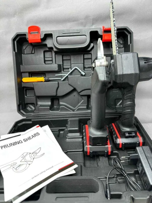 Набор мини пила на 6 дюймов и секатор + 2 аккумулятора и кейс Винница - изображение 10