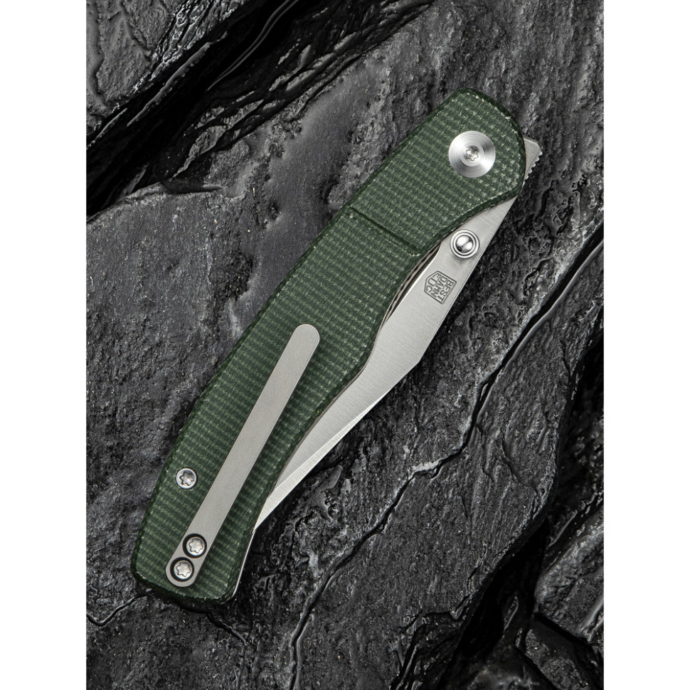 Ніж складаний кишеньковий Civivi Clingman, (7.6 см) Nitro-V / Micarta темно-зелений Київ - фото 14