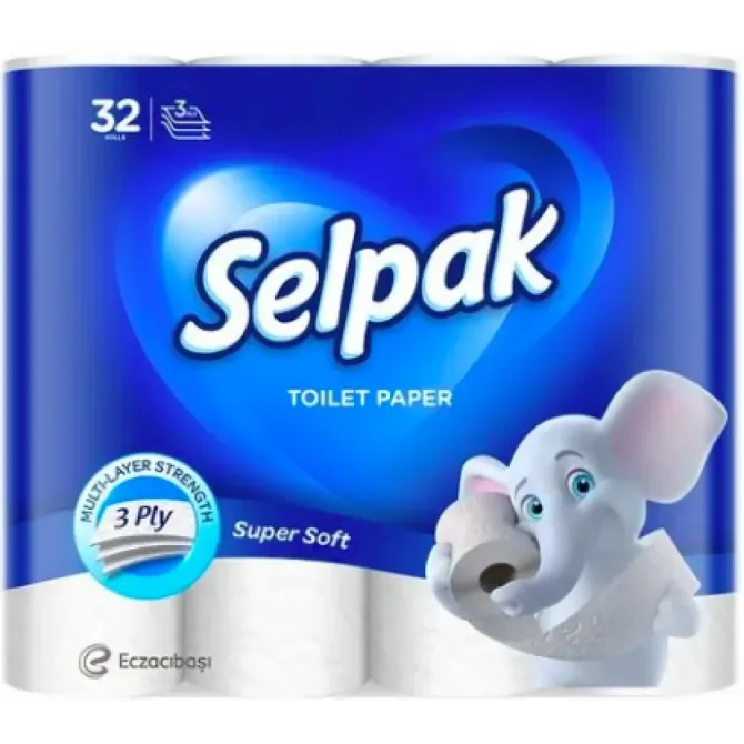 Туалетная бумага Selpak Super Soft белая 3-х слойная 32 шт Львов - изображение 1