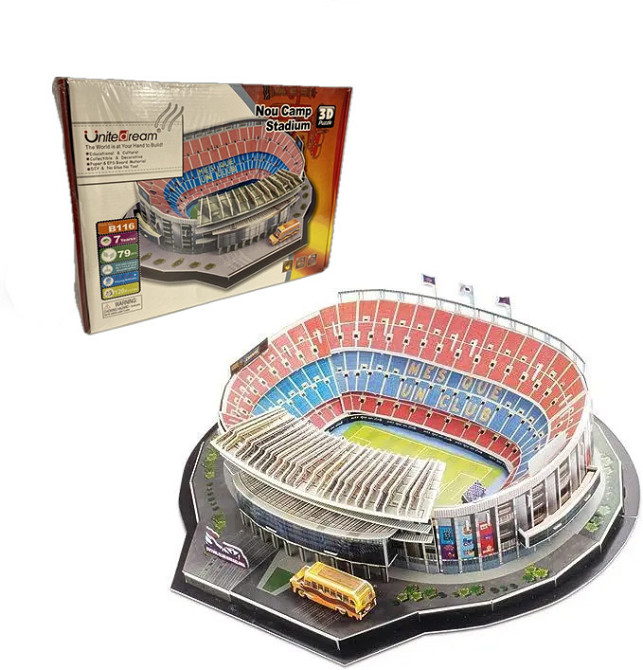 Стадіон Камп Ноу. Величезні 3D пазли "Camp Nou" Тривимірний конструктор-головоломка Кам'янець-Подільський - фото 1