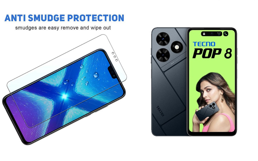 Защитное стекло NeoGlass для Tecno POP 8 – ультрапрозрачное и устойчивое Киев - изображение 3