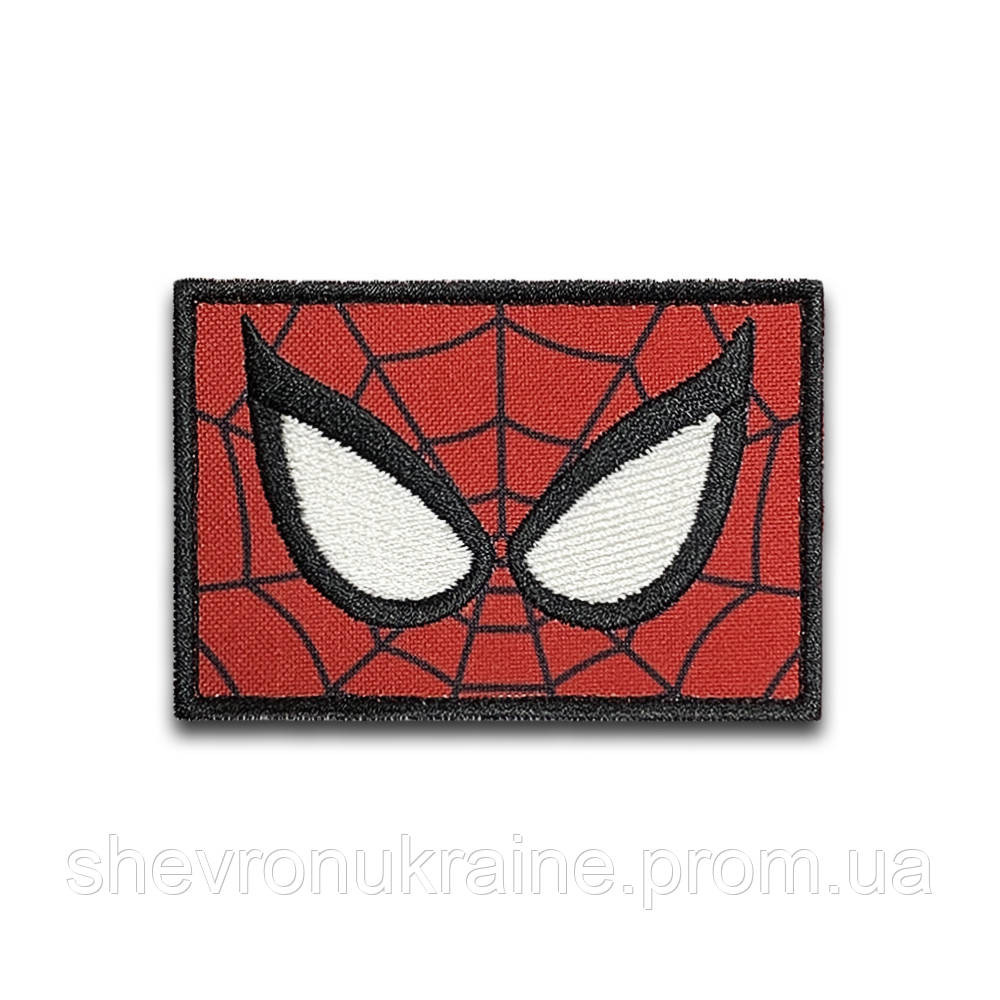 Печатный шеврон что светиться ЧЕЛОВЕК ПАУК (Форма щит. На липучке) Размер 5.5x8см Киев - изображение 9