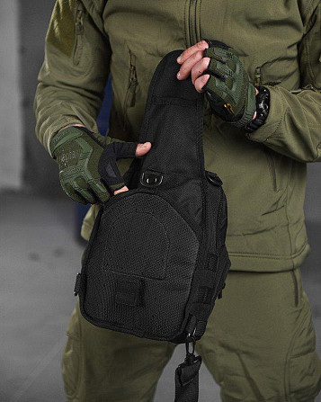 Тактическая сумка нагрудная triada BLACK Одесса - изображение 5
