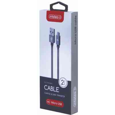 Дата кабель USB 2.0 AM to Micro 5P 2.0m CBGNYM2 grey Intaleo (1283126477683) Вінниця