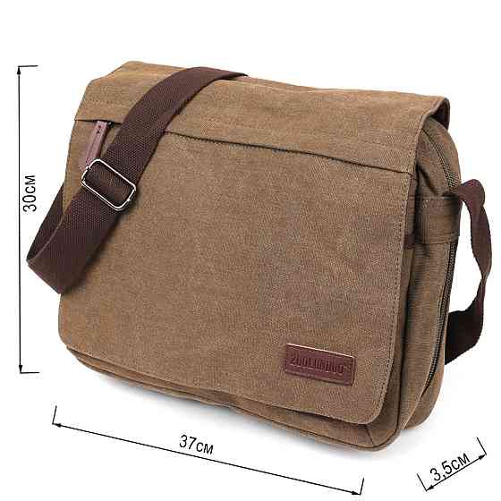 Текстильная сумка для ноутбука через плечо Оливковая (Vintage) Киев