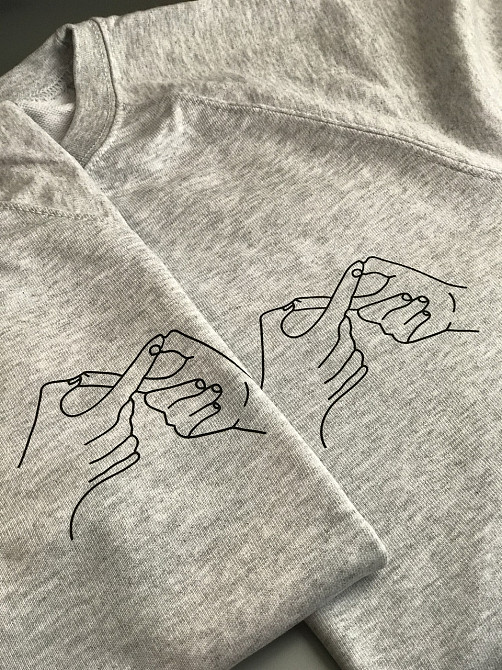 Парні толстовки для хлопця та дівчини з принтом руки — Завжди разом Чернівці - фото 2