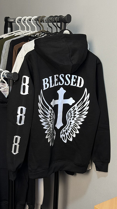 Худі BLESSED з рефлективним принтом та крилами Чернівці - фото 2