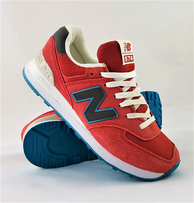 Чоловічі Кросівки New Balance 574 Червоні Нью Балансі (розміри: 41,42,43,45) Відео Огляд Дніпро - фото 5