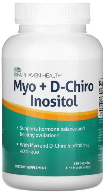 Мио-инозитол + D-хиро инозитол Fairhaven Health Myo + D-Chiro Inositol 120 капс Киев - изображение 5