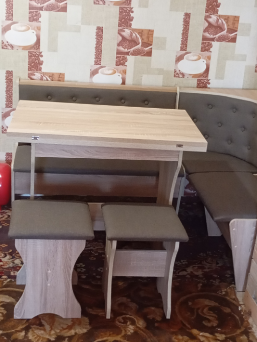 М'який кухонний куточок Сімейний Дуб самоа (Куток+стіл+2 табуретки) Львів - фото 9