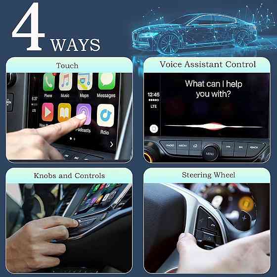 Бездротовий адаптер CarPlay Lyssiefeel, USB-A USB-C, для авто з дротовим CarPlay, карплей для iPhone Київ